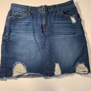 Jean mini skirt